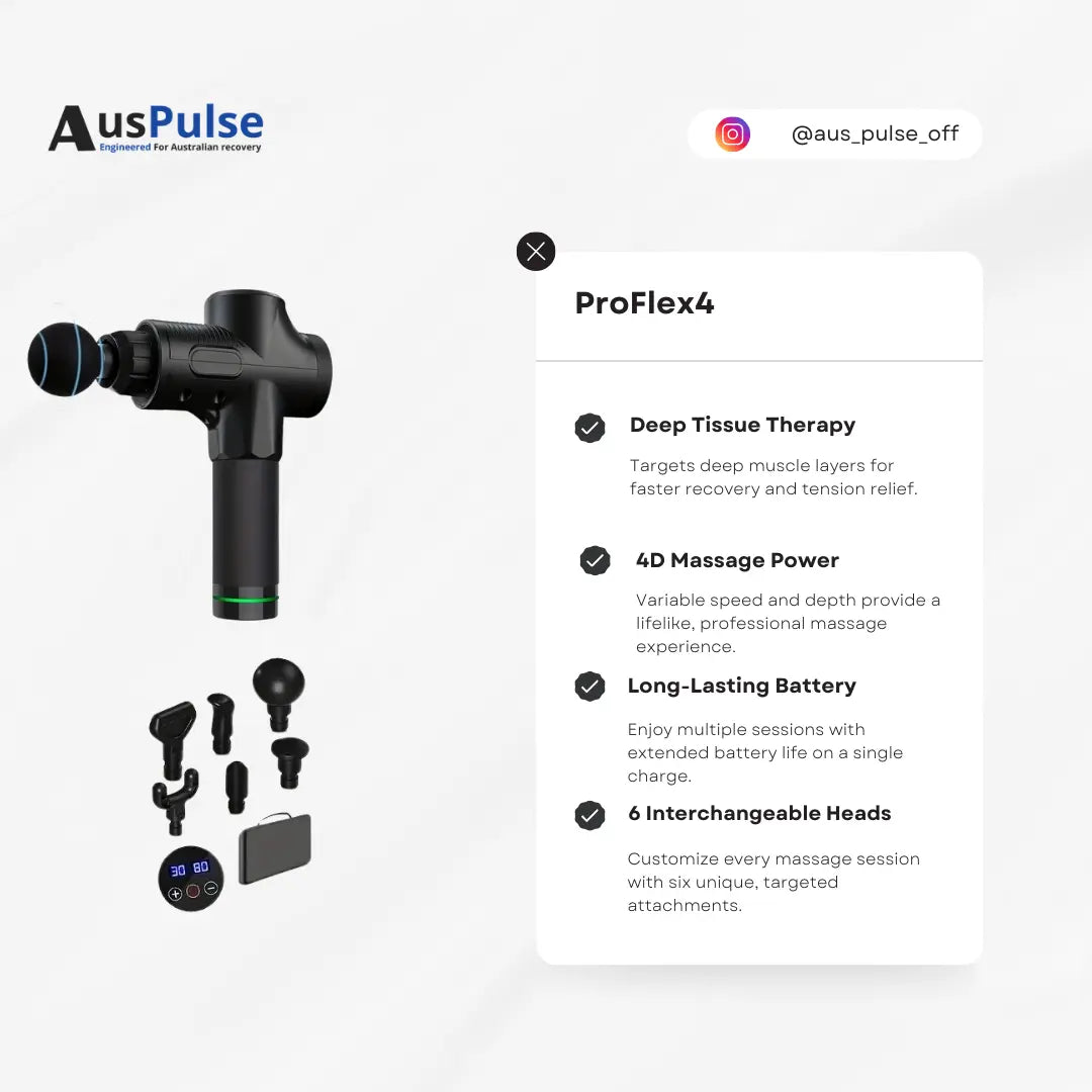 AusPulse ProFlex4 Massage Gun AusPulse